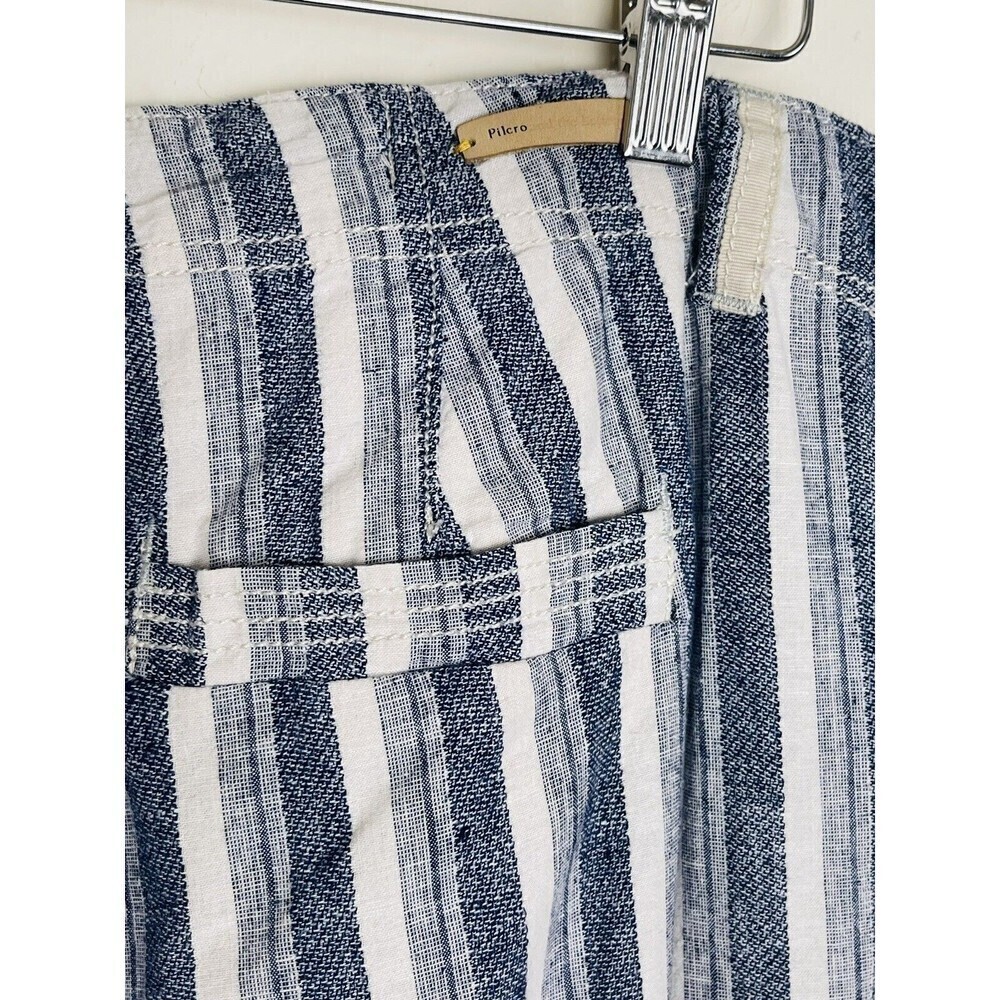 Pilcro and the Letterpress Women’s Size 8 Linen Blend Striped Cropped Pants - Picture 7 of 12